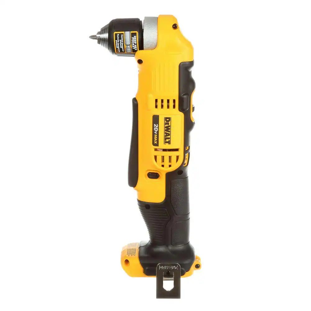 DeWalt 20V MAX 3/8 in. Brushed Cordless Right Angle Drill Tool Only
