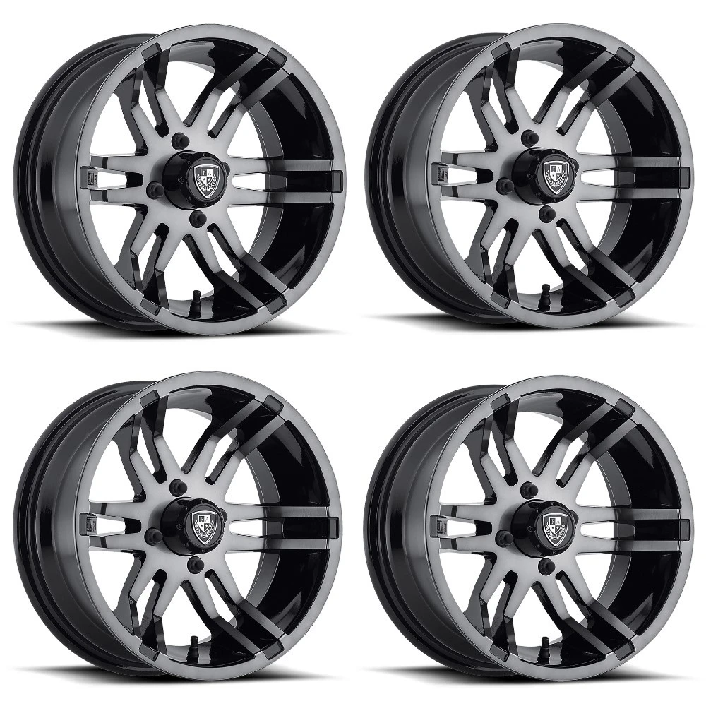 Fairway Alloys 14" Flex Black Golf Cart Wheels/Rims E-Z-GO & Club Car
