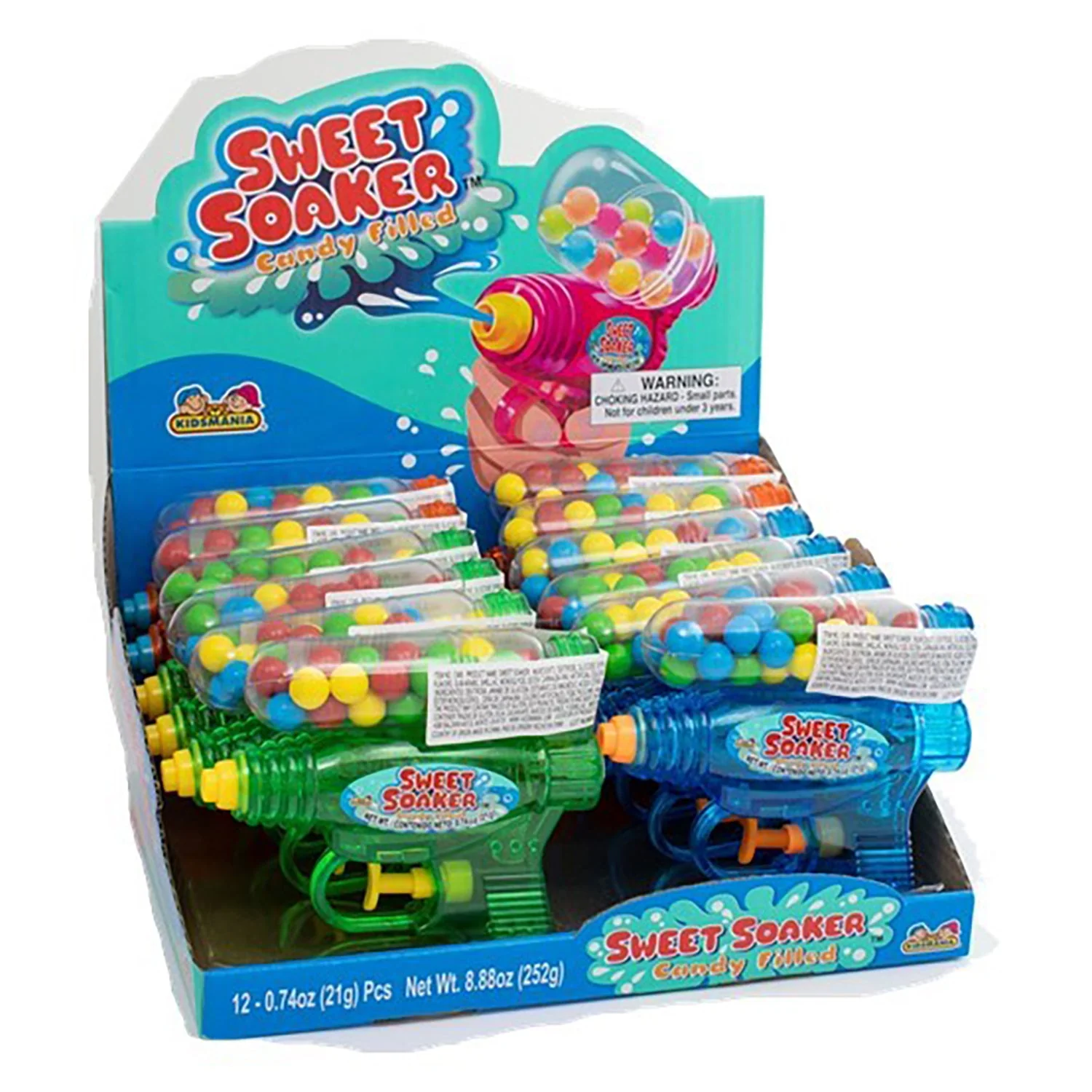 Sweet Soaker Candy Filled Water Gun - 12CT Box