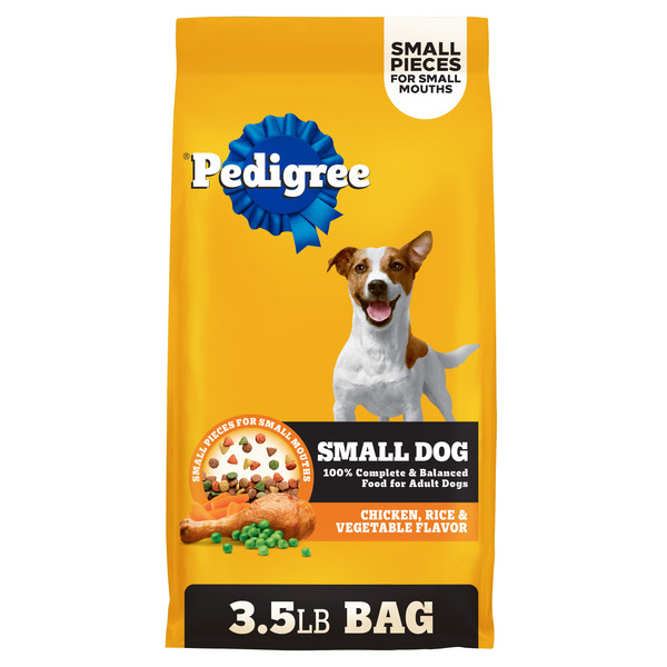 Pedigree Adult Small Dog Dry Dog Food, Roasted Chicken and Vegetable Flavor, 3.5 lb. Bag
